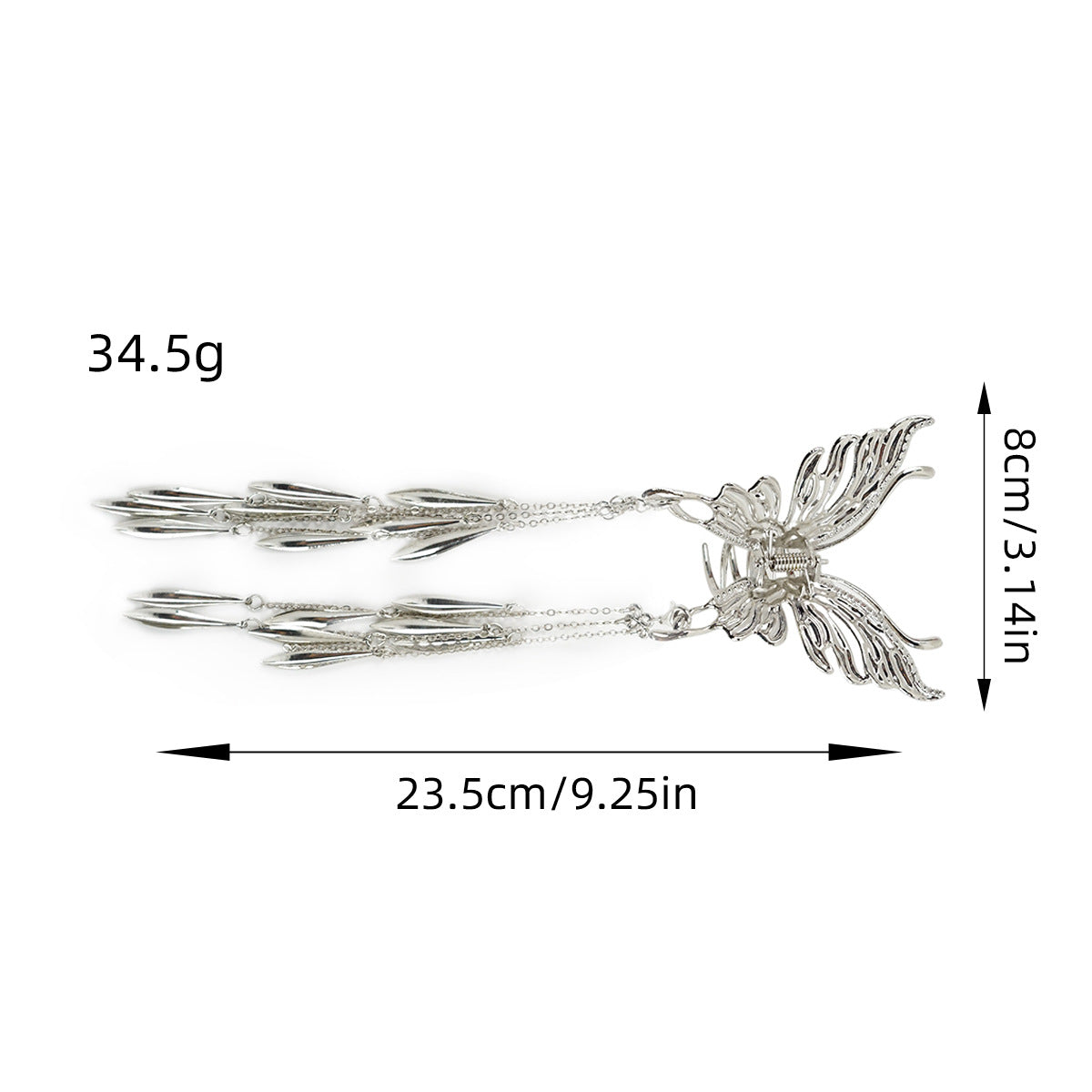 Hollow Butterfly Tassel Barrette