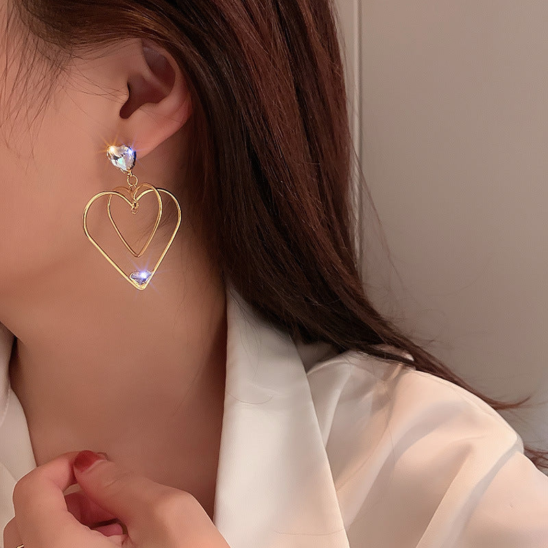 Love Heart Zircon Earrings