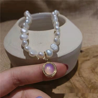 Vintage Inspired Faux Pearl Choker Necklace