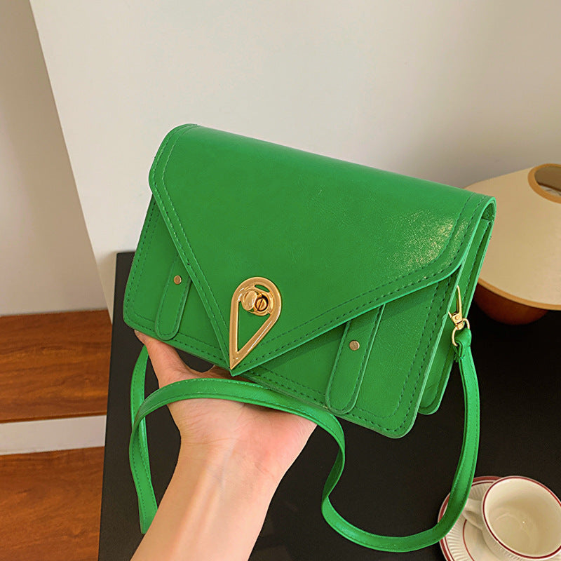 Envelope Shoulder Bag - Gold Teardrop Clasp