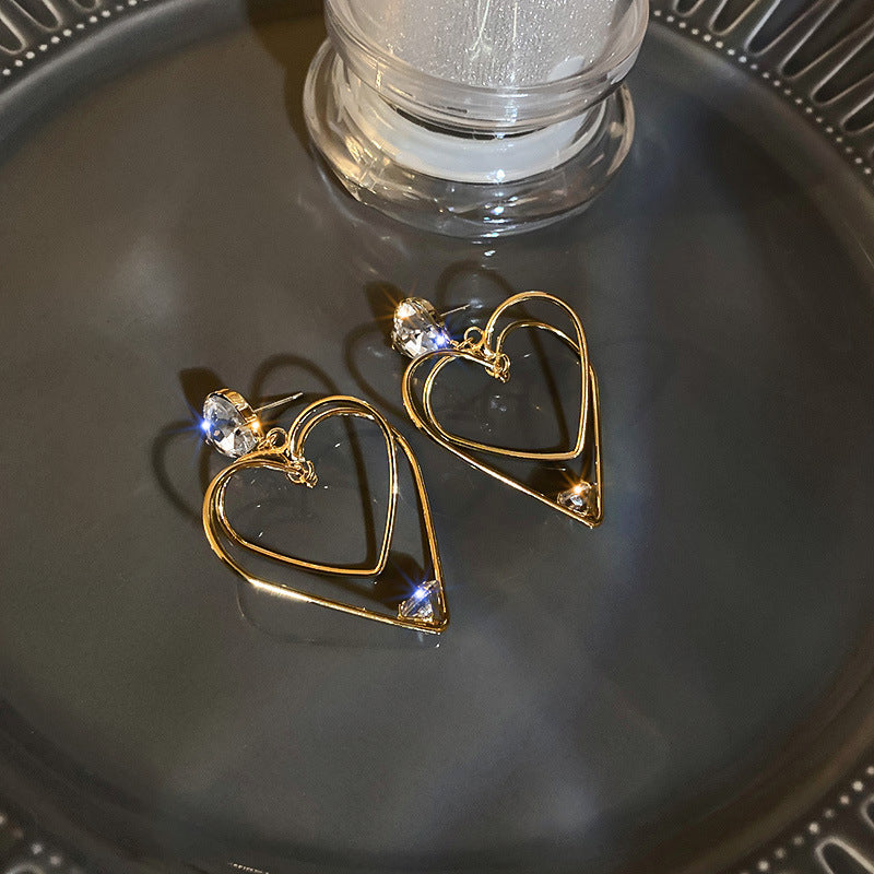 Love Heart Zircon Earrings