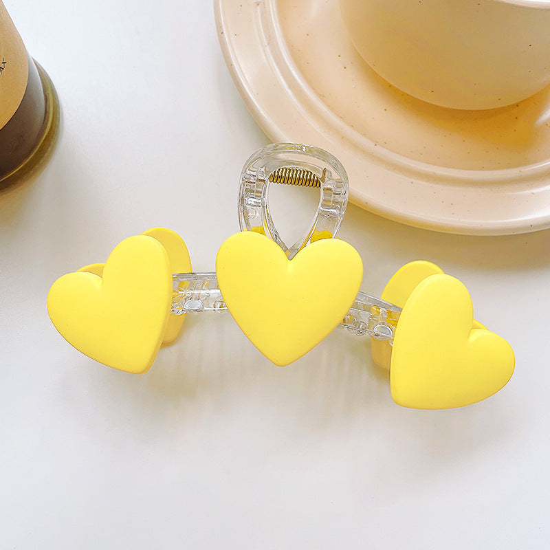 Triple Hearts Hair Claw Clip - Colorful