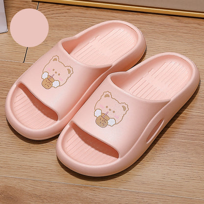 Bear with Boba Slippers
