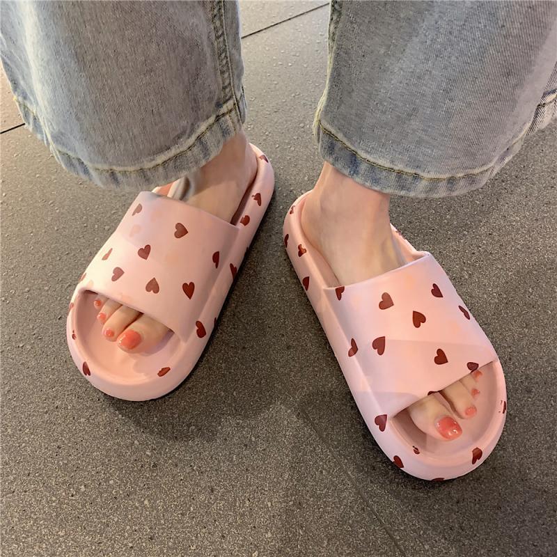 Heart Platform Slippers - Women's