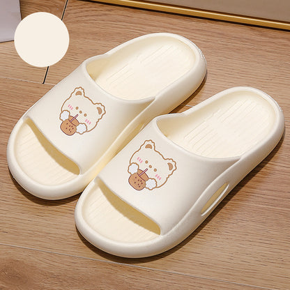 Bear with Boba Slippers