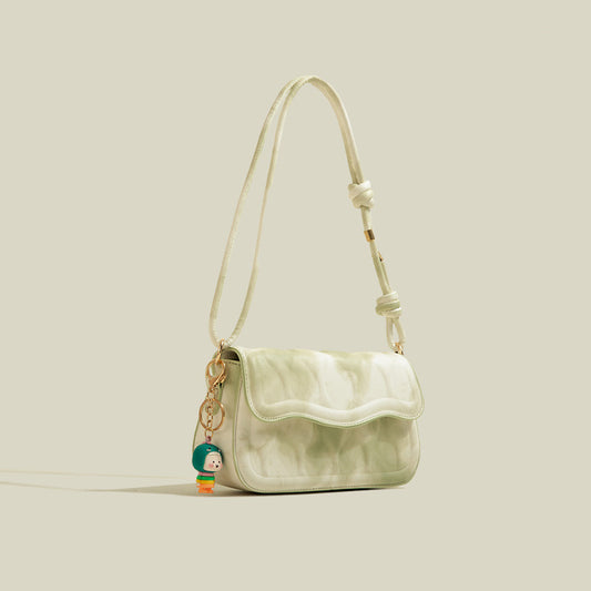 Marble Pastel Wave Single Shoulder Crossbody Bag