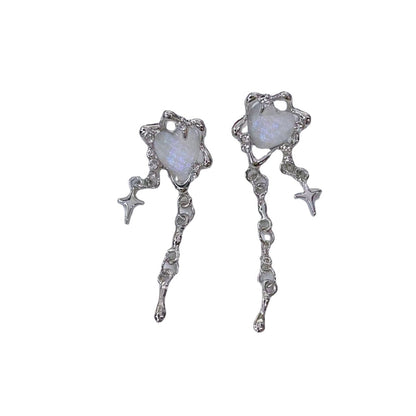 Heart Star Tassel Earrings