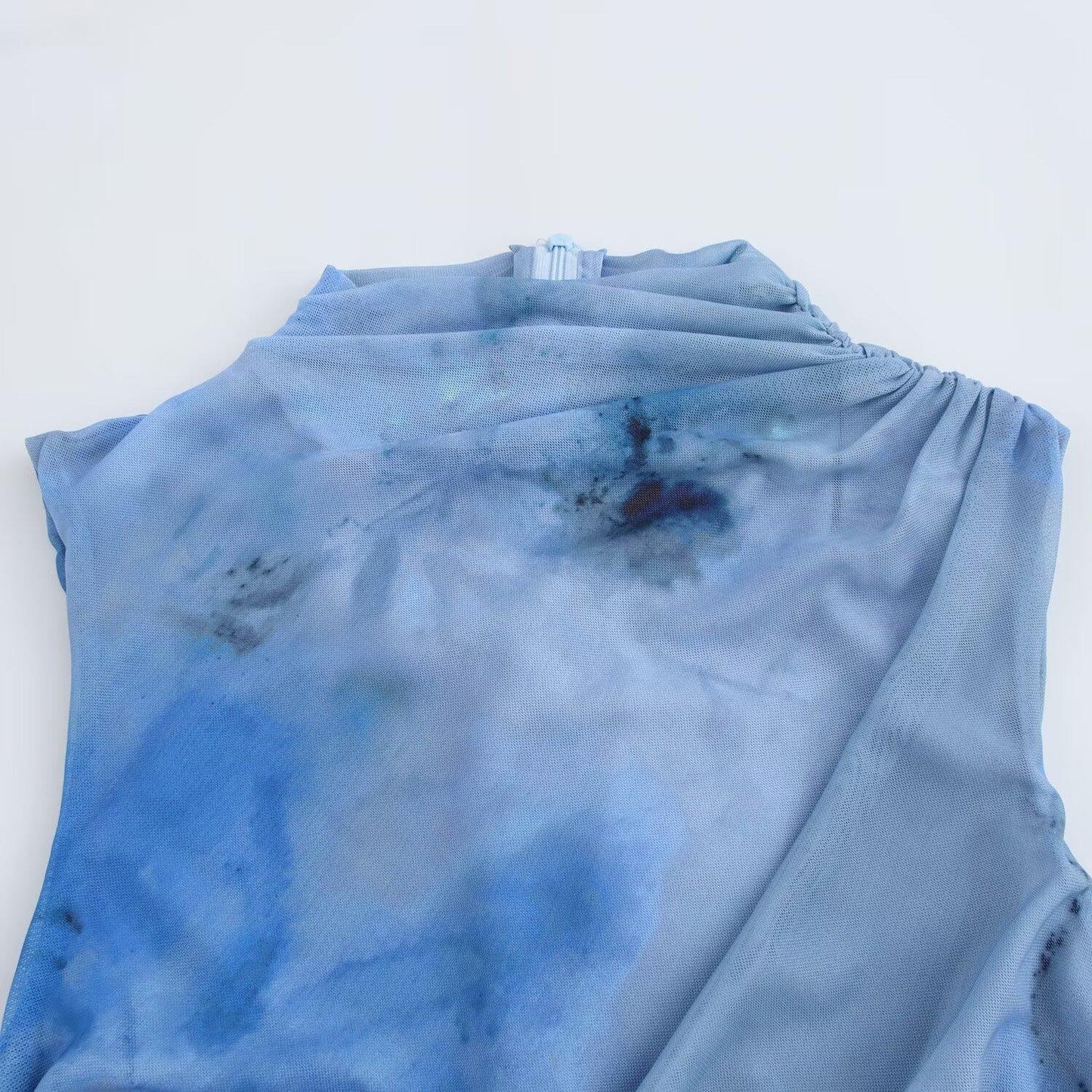 Ruched High Neck Dress