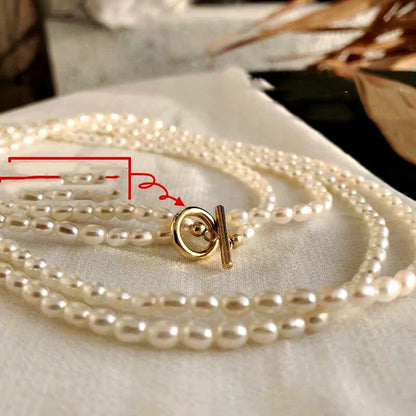 French Elegant Luxury Natural Pearl Long Necklace