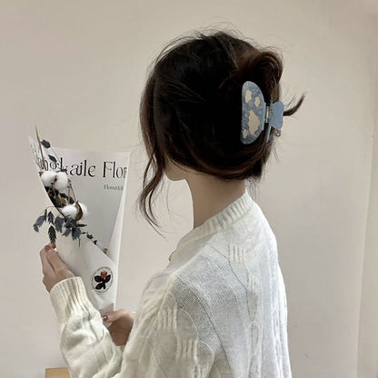 Blue Sky Cloud & Lightning Claw Clip