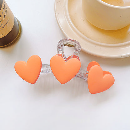 Triple Hearts Hair Claw Clip - Colorful