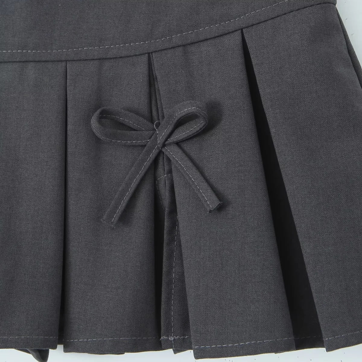 High Waist Pleated Micro Mini Skirt
