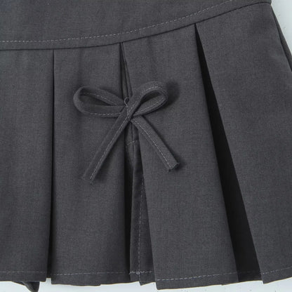 High Waist Pleated Micro Mini Skirt