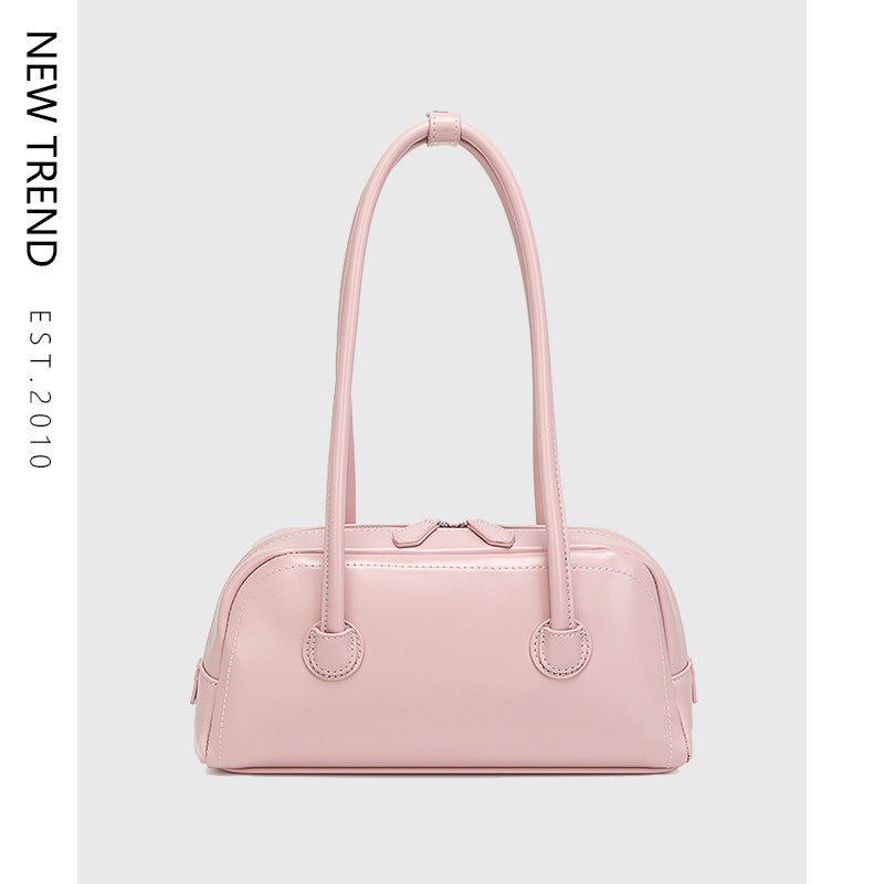 Vintage Vibes Contrast Stitch Shoulder Bag